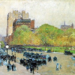 Spring morning in the heart of the city